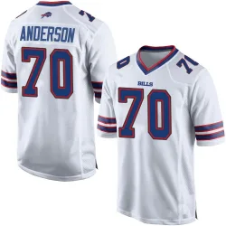 Men's Alec Anderson Buffalo Bills No.70 Game Jersey - White