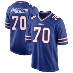 Men's Alec Anderson Buffalo Bills No.70 Game Team Color Jersey - Royal Blue