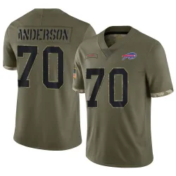 Men's Alec Anderson Buffalo Bills No.70 Limited 2022 Salute To Service Jersey - Olive