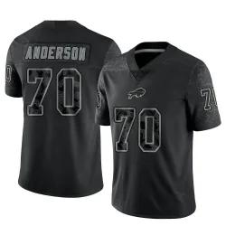 Men's Alec Anderson Buffalo Bills No.70 Limited Reflective Jersey - Black