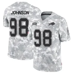 Men's Austin Johnson Buffalo Bills No.98 Limited 2024 Salute to Service Jersey - Arctic Camo