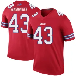 Men's Ben VanSumeren Buffalo Bills No.43 Legend Color Rush Jersey - Red