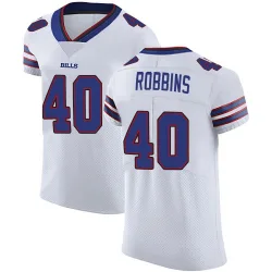 Men's Brad Robbins Buffalo Bills No.40 Elite Vapor Untouchable Jersey - White
