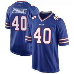 Men's Brad Robbins Buffalo Bills No.40 Game Team Color Jersey - Royal Blue