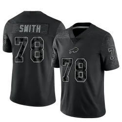 Men's Bruce Smith Buffalo Bills No.78 Limited Reflective Jersey - Black