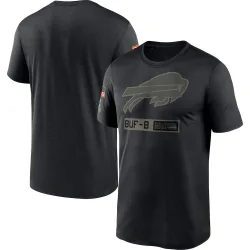 Men's Buffalo Bills No. 2020 Salute to Service Team Logo Performance T-Shirt - Black