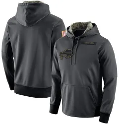 Men's Buffalo Bills No. Salute to Service Player Performance Hoodie - Anthracite