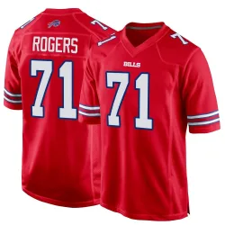 Men's Casey Rogers Buffalo Bills No.71 Game Alternate Jersey - Red