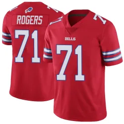 Men's Casey Rogers Buffalo Bills No.71 Limited Color Rush Vapor Untouchable Jersey - Red