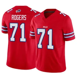 Men's Casey Rogers Buffalo Bills No.71 Limited Vapor F.U.S.E. Jersey - Red