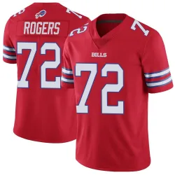 Men's Casey Rogers Buffalo Bills No.72 Limited Color Rush Vapor Untouchable Jersey - Red