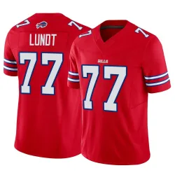 Men's Chase Lundt Buffalo Bills No.77 Limited Vapor F.U.S.E. Jersey - Red