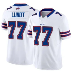 Men's Chase Lundt Buffalo Bills No.77 Limited Vapor F.U.S.E. Jersey - White