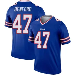 Men's Christian Benford Buffalo Bills No.47 Legend Jersey - Royal