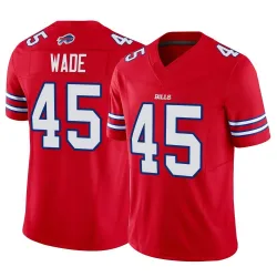 Men's Christian Wade Buffalo Bills No.45 Limited Vapor F.U.S.E. Jersey - Red