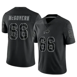 Men's Connor McGovern Buffalo Bills No.66 Limited Reflective Jersey - Black