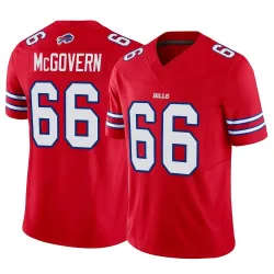 Men's Connor McGovern Buffalo Bills No.66 Limited Vapor F.U.S.E. Jersey - Red