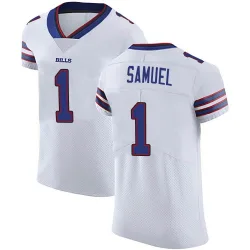 Men's Curtis Samuel Buffalo Bills No.1 Elite Vapor Untouchable Jersey - White