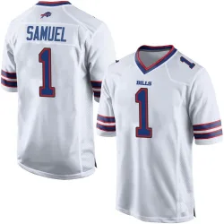 Men's Curtis Samuel Buffalo Bills No.1 Game Jersey - White