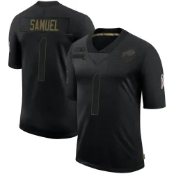 Men's Curtis Samuel Buffalo Bills No.1 Limited 2020 Salute To Service Jersey - Black