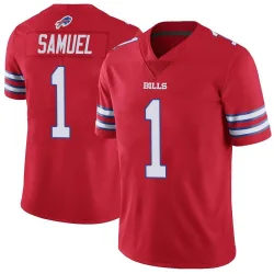 Men's Curtis Samuel Buffalo Bills No.1 Limited Color Rush Vapor Untouchable Jersey - Red