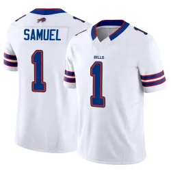 Men's Curtis Samuel Buffalo Bills No.1 Limited Vapor F.U.S.E. Jersey - White