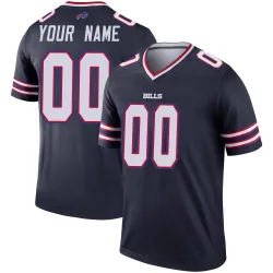 Men's Custom Buffalo Bills No.00 Legend Inverted Jersey - Navy