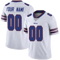 Men's Custom Buffalo Bills No.00 Limited Color Rush Vapor Untouchable Jersey - White