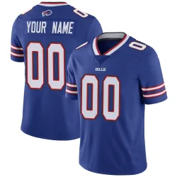Men's Custom Buffalo Bills No.00 Limited Team Color Vapor Untouchable Jersey - Royal