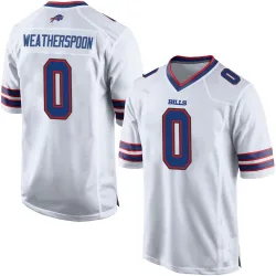 Men's Da'Metrius Weatherspoon Buffalo Bills No.0 Game Jersey - White