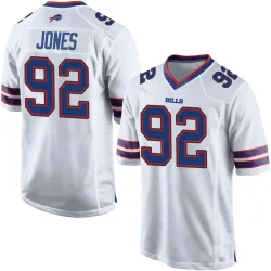 Men's DaQuan Jones Buffalo Bills No.92 Game Jersey - White