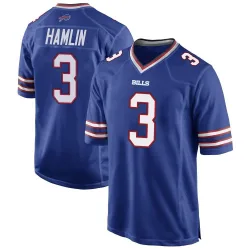 Men's Damar Hamlin Buffalo Bills No.3 Game Team Color Jersey - Royal Blue