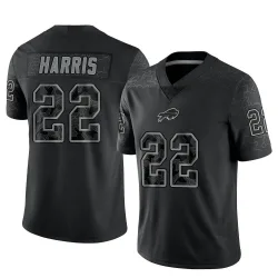 Men's Damien Harris Buffalo Bills No.22 Limited Reflective Jersey - Black
