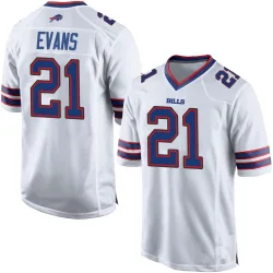 Men's Darrynton Evans Buffalo Bills No.21 Game Jersey - White