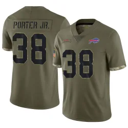 Men's Daryl Porter Jr. Buffalo Bills No.38 Limited 2022 Salute To Service Jersey - Olive