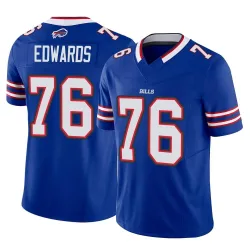 Men's David Edwards Buffalo Bills No.76 Limited Vapor F.U.S.E. Jersey - Royal