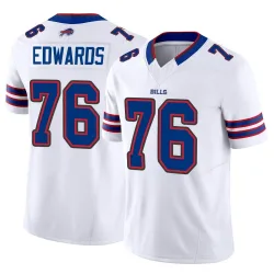 Men's David Edwards Buffalo Bills No.76 Limited Vapor F.U.S.E. Jersey - White