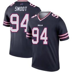 Men's Dawuane Smoot Buffalo Bills No.94 Legend Inverted Jersey - Navy