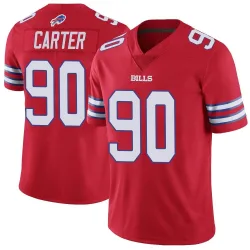 Men's DeWayne Carter Buffalo Bills No.90 Limited Color Rush Vapor Untouchable Jersey - Red