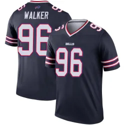 Men's Deone Walker Buffalo Bills No.96 Legend Inverted Jersey - Navy
