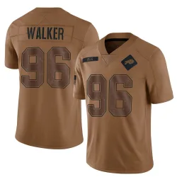 Men's Deone Walker Buffalo Bills No.96 Limited 2023 Salute To Service Jersey - Brown