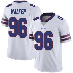 Men's Deone Walker Buffalo Bills No.96 Limited Color Rush Vapor Untouchable Jersey - White