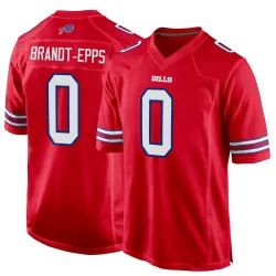 Men's Devin Brandt-Epps Buffalo Bills No.0 Game Alternate Jersey - Red