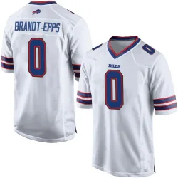 Men's Devin Brandt-Epps Buffalo Bills No.0 Game Jersey - White