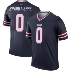 Men's Devin Brandt-Epps Buffalo Bills No.0 Legend Inverted Jersey - Navy