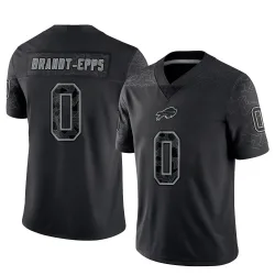 Men's Devin Brandt-Epps Buffalo Bills No.0 Limited Reflective Jersey - Black