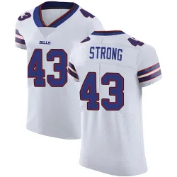 Men's Dorian Strong Buffalo Bills No.43 Elite Vapor Untouchable Jersey - White