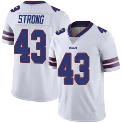 Men's Dorian Strong Buffalo Bills No.43 Limited Color Rush Vapor Untouchable Jersey - White