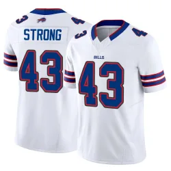 Men's Dorian Strong Buffalo Bills No.43 Limited Vapor F.U.S.E. Jersey - White