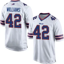 Men's Dorian Williams Buffalo Bills No.42 Game Jersey - White